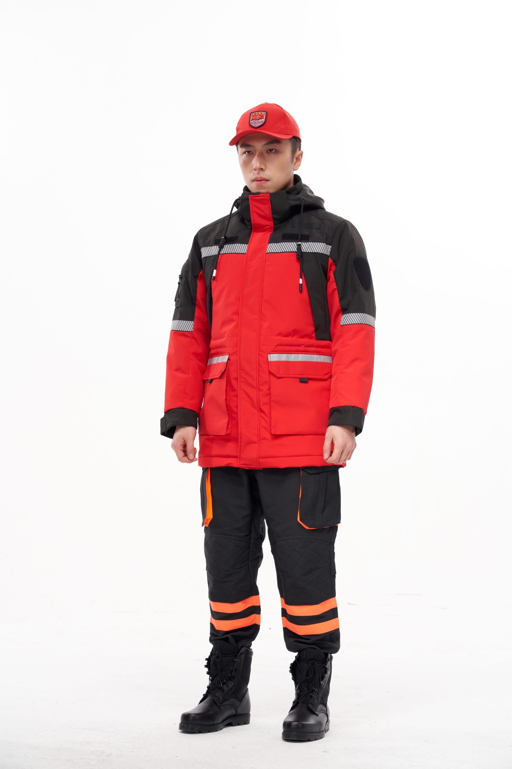 retrograde 1 winter emergency rescue cotton jacket red