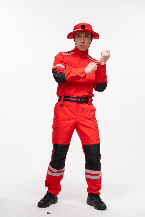 fire rock 2nd generation type b summer emergency rescue suit red