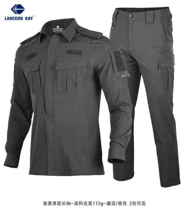 tough guy 5 summer long sleeve tactical suit black