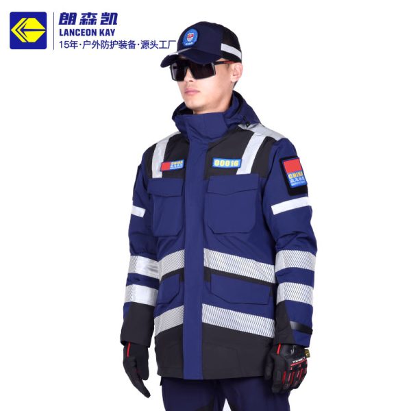 fire cliff 2 winter 3 in 1 rescue jacket navy