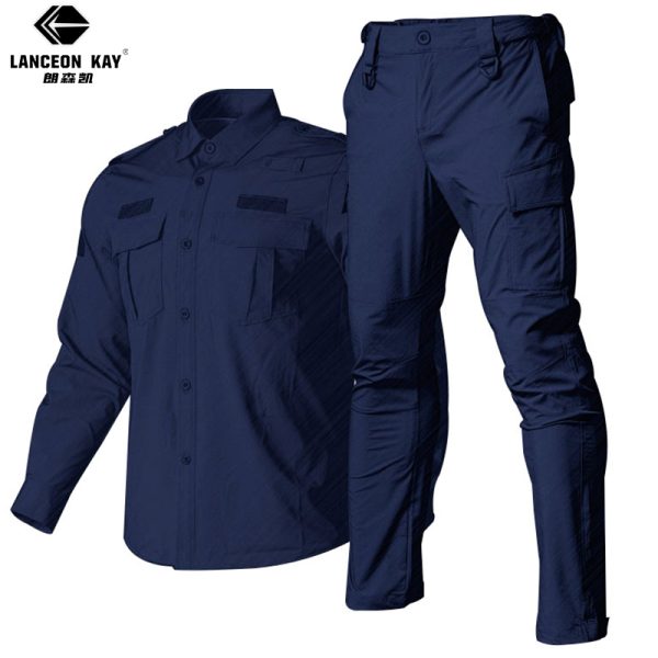 tough guy 1 short sleeve quick drying tactical suit navy blue