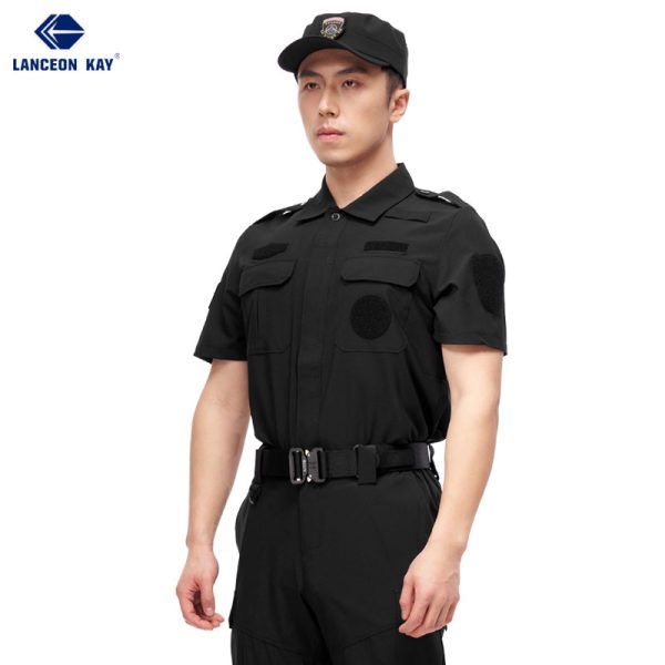 youth edition i short sleeve quick drying tactical suit black
