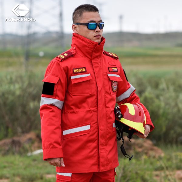fire rock 1 autumn and winter emergency rescue suit red