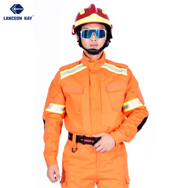 fire rock 2nd generation flame retardant rescue suit red