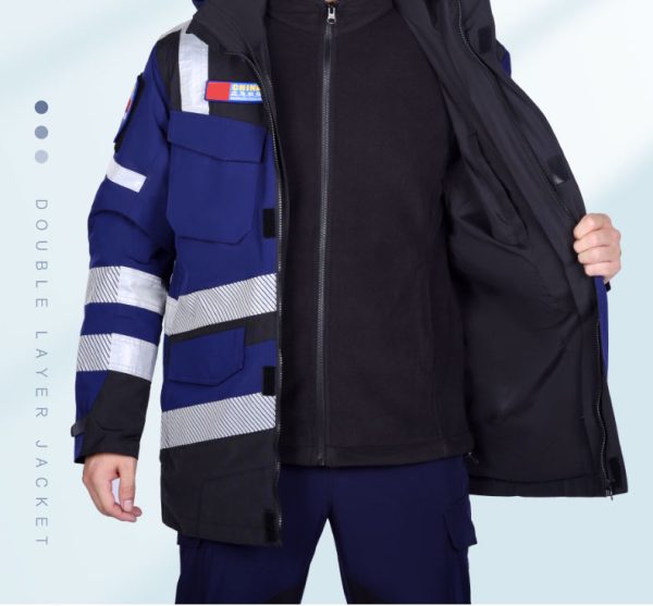 fire cliff 2 winter 3 in 1 rescue jacket navy