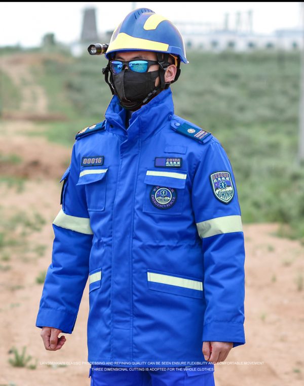 fire rock 1 autumn and winter emergency rescue suit sky blue