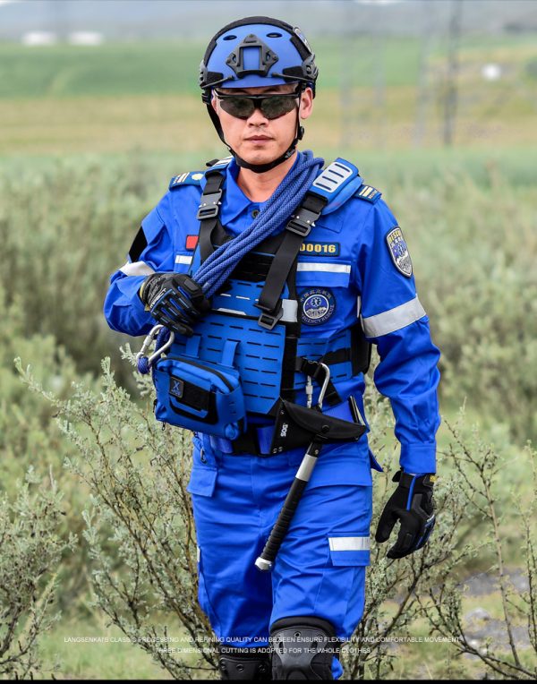 fire rock 1 spring/summer emergency rescue suit sky blue/silver
