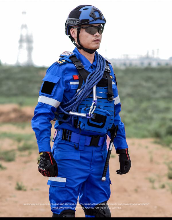 fire rock 1 spring/summer emergency rescue suit sky blue/silver